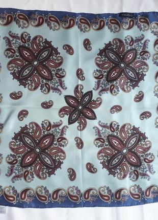 Шелковый шейный платок fraas шов роуль( 51 см на 51 см)6 фото