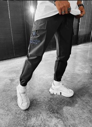 Джинсы штаны мужские карго черные турция / джинси штани чоловічі брюки джоггеры чорні джогери4 фото