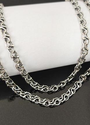 Серебряная цепь для мужчин ручеек арт 970220108