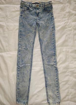 Джинсы скинни варёнки zara