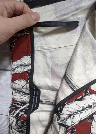 Коттоновые летние штаны в цветочный принт, классические брюки4 фото