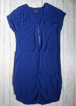 Короткое синее летнее платье warehouse2 фото