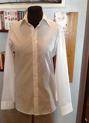 Натуральная, белая, немецкая  рубашка с вышивкой, р. 48-501 фото