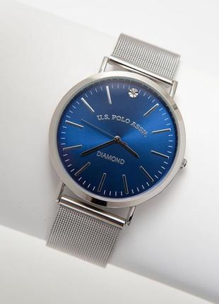Стильные мужские часы u.s.polo diamond with blue dial1 фото