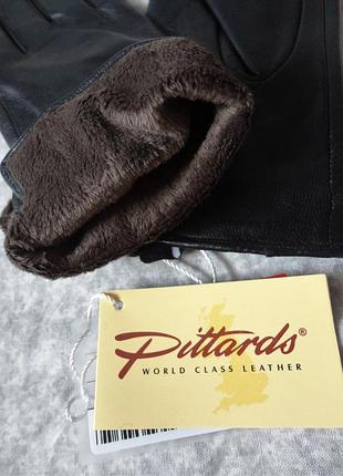 Теплые кожаные женские перчатки