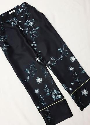 Ahlvar gallery s шелковые брюки палаццо в бельевом стиле с карманами шовк
