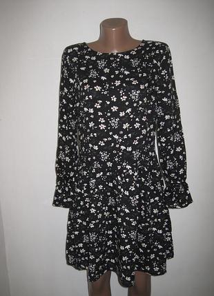 Вискозное платье tu р-р8 принт мелкий цветок