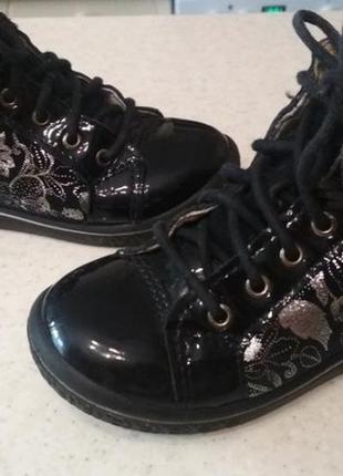 Кожаные демисезонные ботинки, черевички черевики ricotta 23р германия