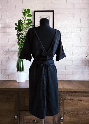 Платье-футболка сарафан zara черное,миди, трикотаж,р.m,,383 фото