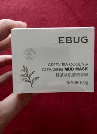 Очищуюча грязьова маска для обличчя з екстрактом зеленого чаю ebug green tea cleansing mud mask, 100 г