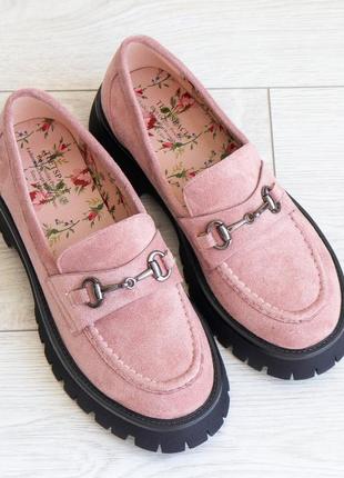 Туфли броги женские розовые летние/осенние/весенние8 фото