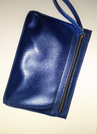 Новый женский  клатч.электрик. сине-серебристый-голубой сумка, сумочка