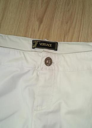 Стильные,белые брюки, versace 4