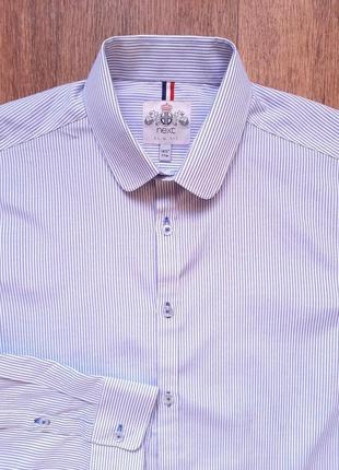 Сорочка next slim fit біла і блакитна смужка, s, xs, 14,5" .