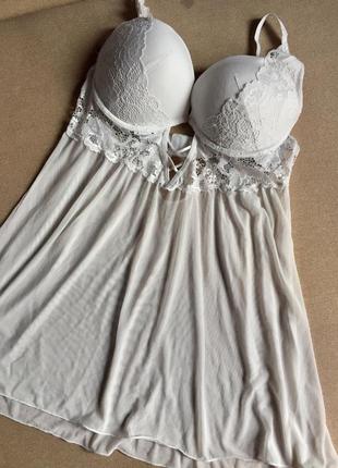 Шикарный белый пеньюар secret possession