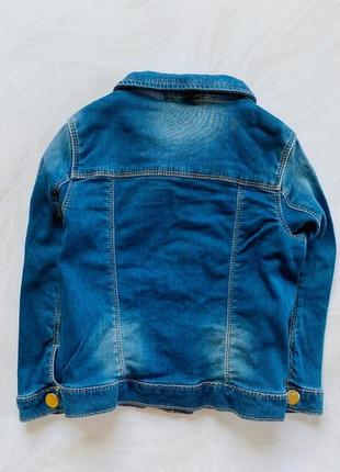 Matalan  стильная джинсовая  трикотажная куртка на девочку   4-5 лет2 фото