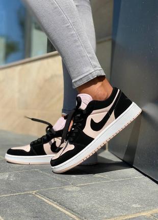 Nike air jordan black pink жіночі чорно рожеві модні кросівки найк жіночі чорно рожеві кросівки трендові