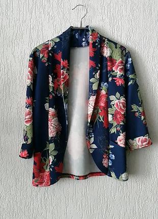 Піджак, накидка з квітковим принтом, розм.s