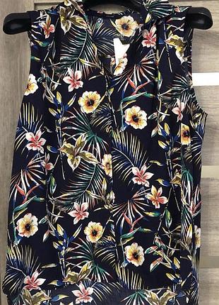 Нова легка блуза george в яскравий квітковий принт