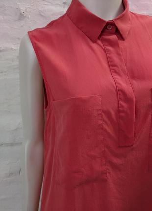 Peserico argonne italy шелковая блузка без рукавов4 фото