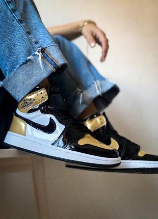 💛😍💛nike air jordan 1 retro hi og energy black metallic gold💛😍💛круті жіночі кросівки найк джордан, хайтопы джордани