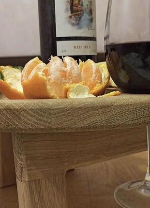 Деревянный винный столик на складных ножках.4 фото