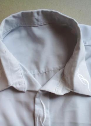 Винтажная белая рубашка с вышивкой4 фото