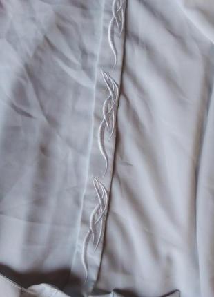 Винтажная белая рубашка с вышивкой5 фото