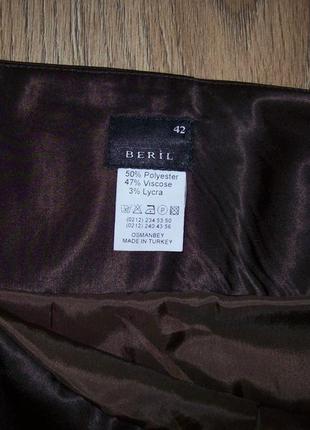 Шелковая/атласная  юбка beril на подкладке7 фото