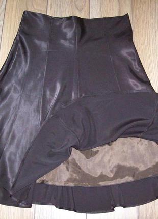 Шелковая/атласная  юбка beril на подкладке4 фото