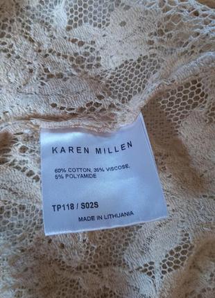 Karen millen кружевной топ блуза хлопок6 фото
