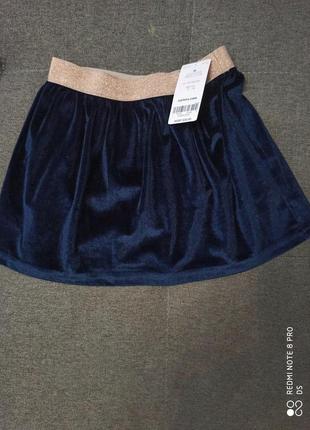 Нарядная велюровая юбка юбочка картерс carters на 2-3 г2 фото