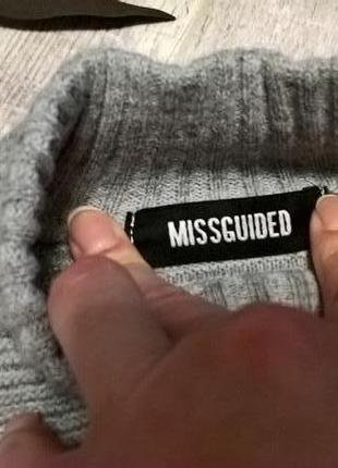 Трендовый укороченый серый гольф,свитшот в рубчик от missguided-s-ка2 фото