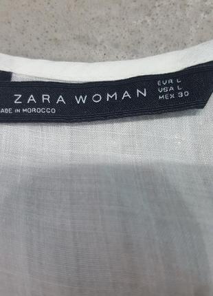 Zara woman льняная блуза6 фото