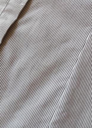 Хлопковая белая рубашка в серую полосочку от kiabi, размер m3 фото