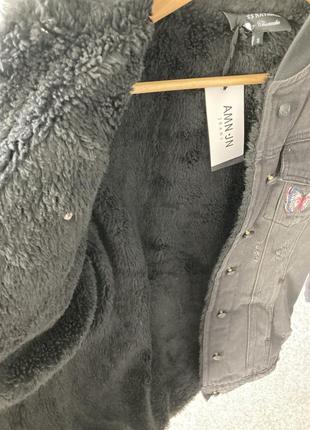 Женская турецкая джинсовая куртка, утеплённая3 фото