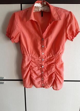 Шелковая рубашка блуза