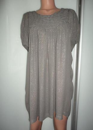 Платье короткое, блузон, туника из 100% шелка1 фото