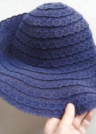 Синя пляжна капелюх4 фото