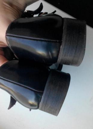 Крутые лаковые туфли ботинки, полированная кожа4 фото