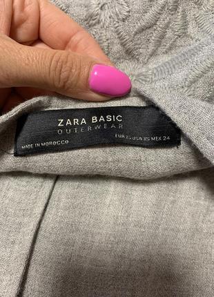 Красивый шерстяной 100% пиджак с вышивкой от zara 🛍8 фото