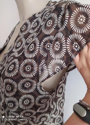 Легкая летняя шифоновая женская блуза  marks&spencer размер 16/ l-xl/ eur 443 фото