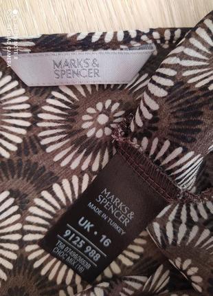 Легкая летняя шифоновая женская блуза  marks&spencer размер 16/ l-xl/ eur 446 фото