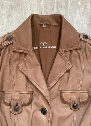 Кожаный плащ, пальто tom tailor, тренч шкіряний2 фото