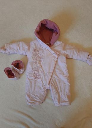 Демисезонный комбинезон на флисе фирмы cocoon ( франция) р. 68-74