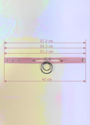 Розовый неформальный готический пастельный чокер с шипами и кольцами лолита кидкор панк аниме косплей dollskill2 фото