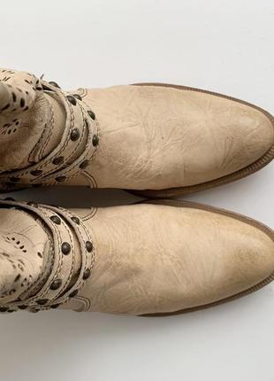 Ковбойські чоботи козаки жіночі шкіряні з перфорацією3 фото