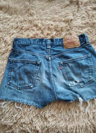 Шорти джинсові на гудзиках levis original 5013 фото