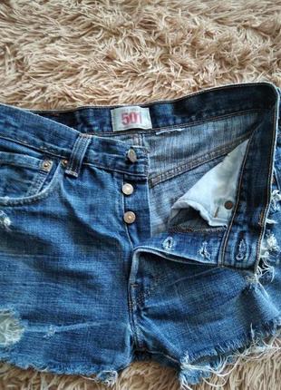 Шорты джинсовые на пуговицах levis original 501
