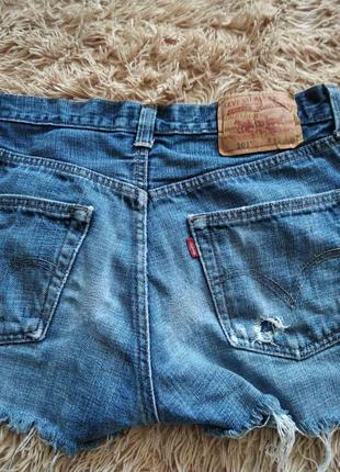 Шорты джинсовые на пуговицах levis original 5015 фото